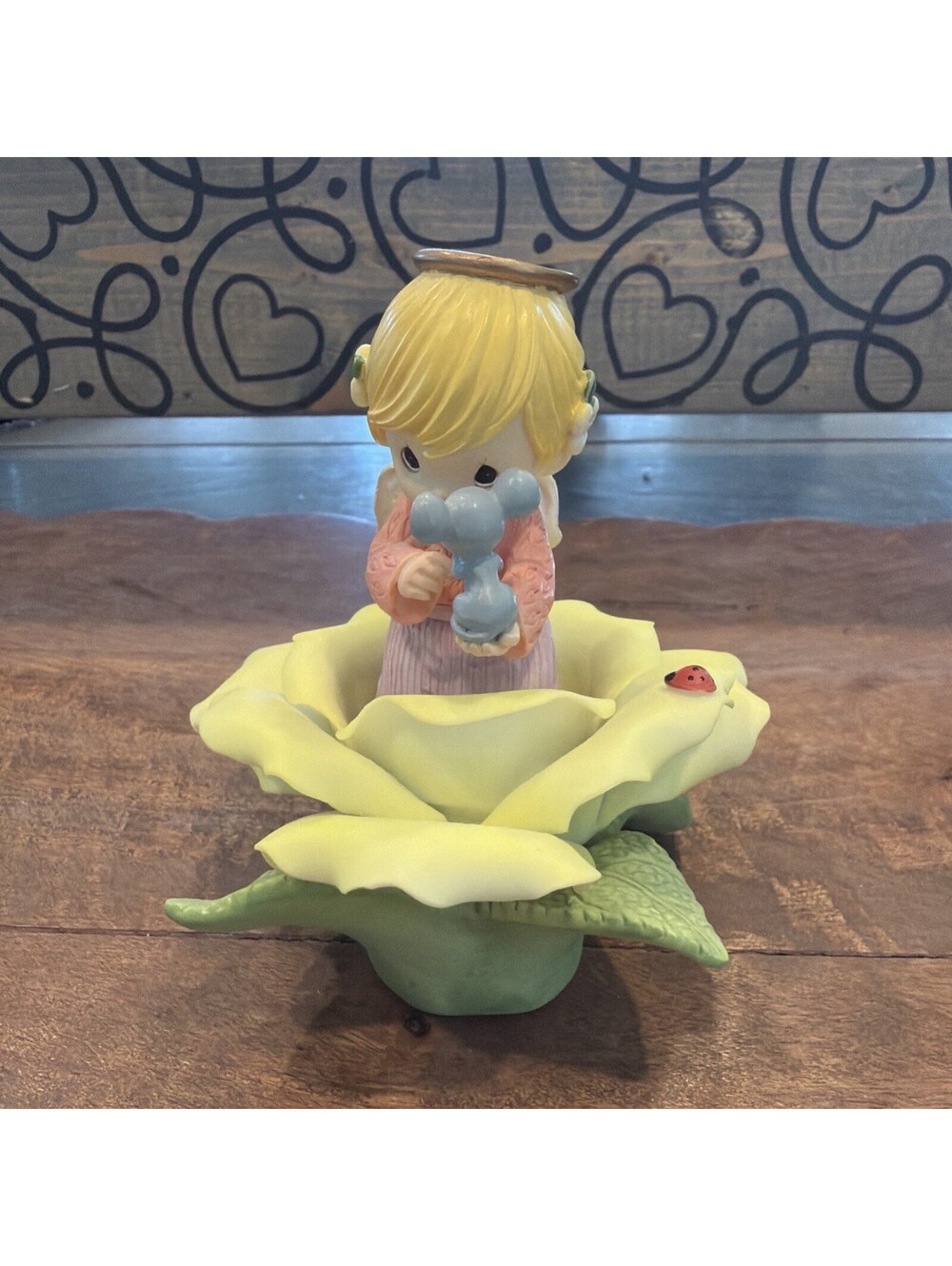 1999 Precious Moments Expressive Blossoms Yellow Rose of Friendship Figurine
